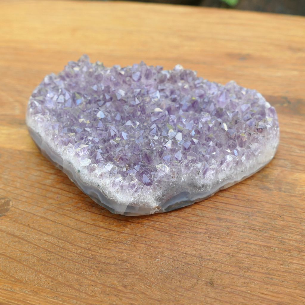 amethyst heart druzy cluster