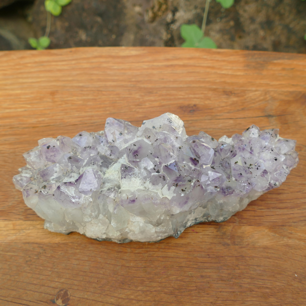 natural lavender amethyst crystal cluster