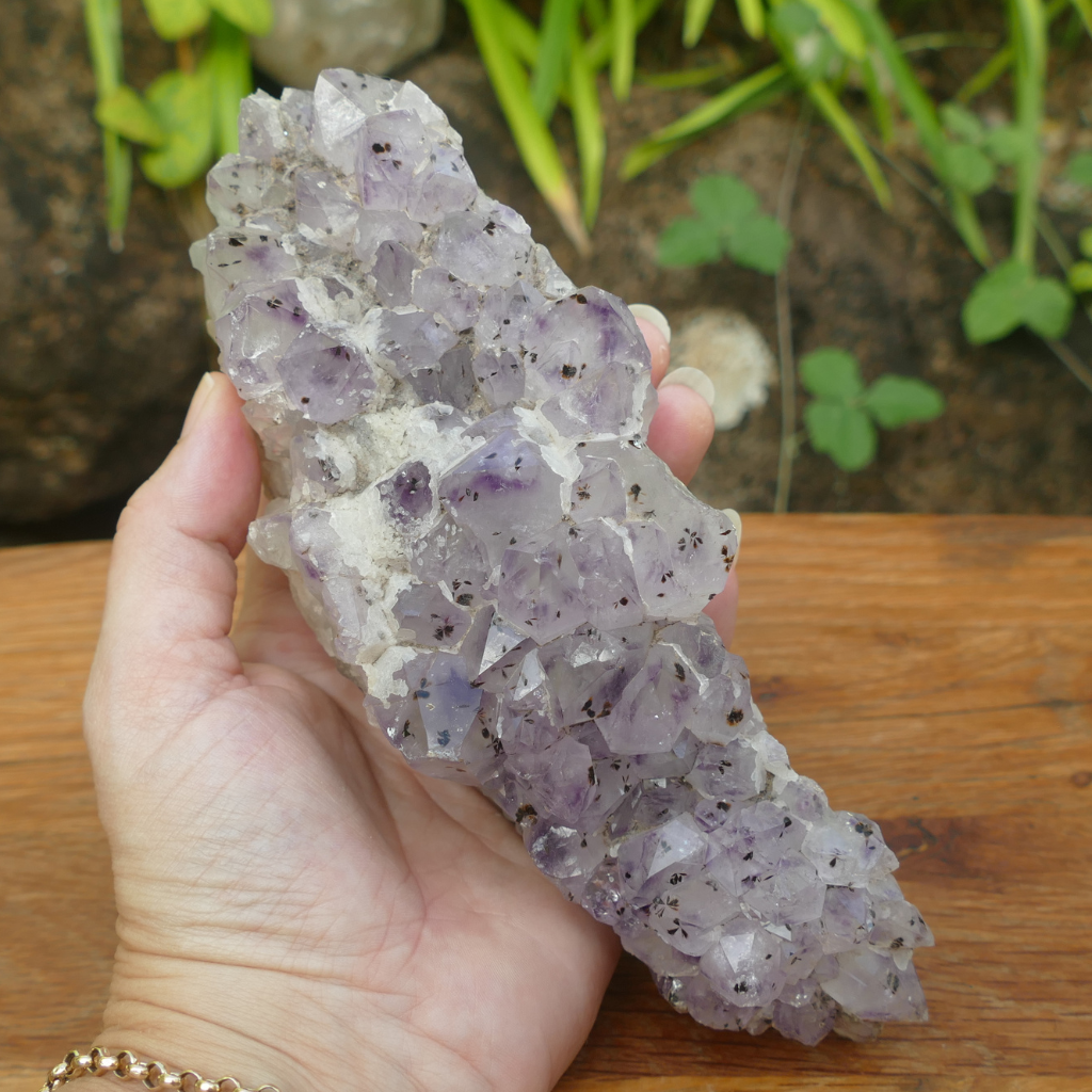 natural lavender amethyst crystal cluster
