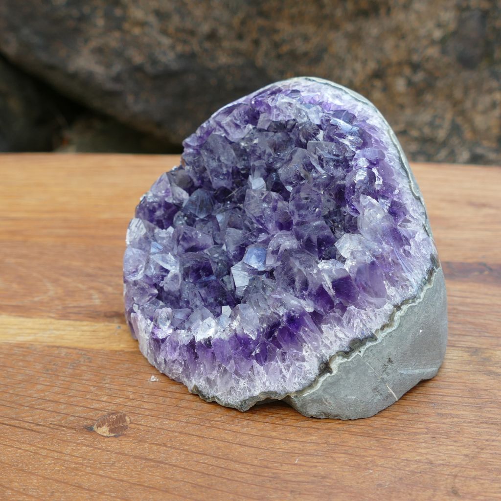 amethyst cluster cut base