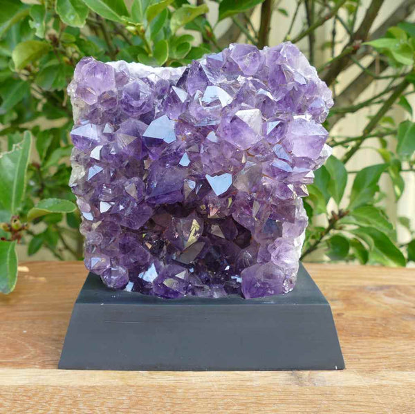 Amethyst Crystal Cluster from Brazil - 3.1kg Natural Deep Purple Clusters on Base