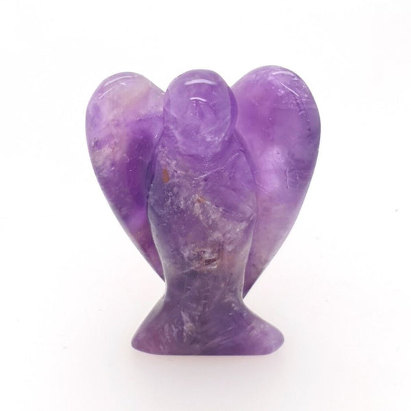 Amethyst Angels - Healing Crystal Gemstone Carved Pocket Angel