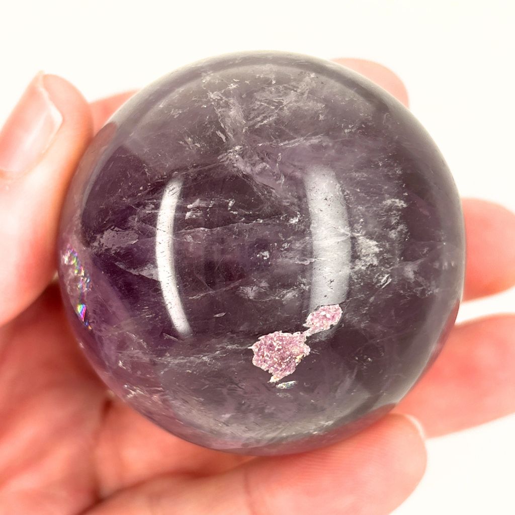 Amethyst Sphere Crystal for Home Decor, Healing, Decoration & Feng Shui - 53mm