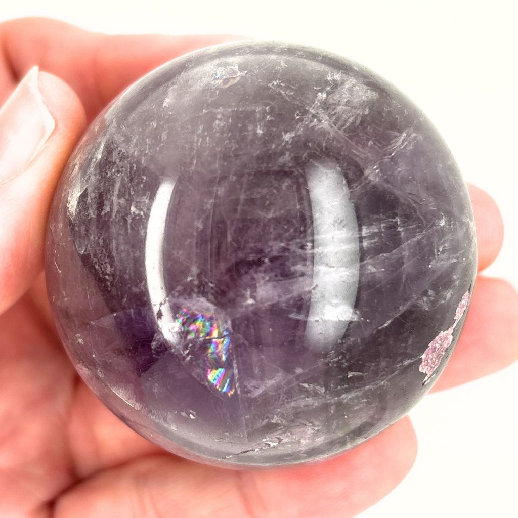 Amethyst Sphere Crystal for Home Decor, Healing, Decoration & Feng Shui - 53mm