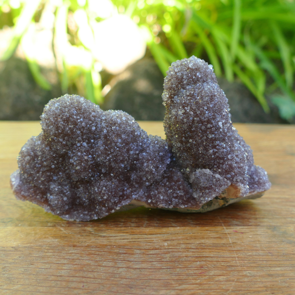Natural amethyst druzy cluster with sparkling micro crystals unique formation