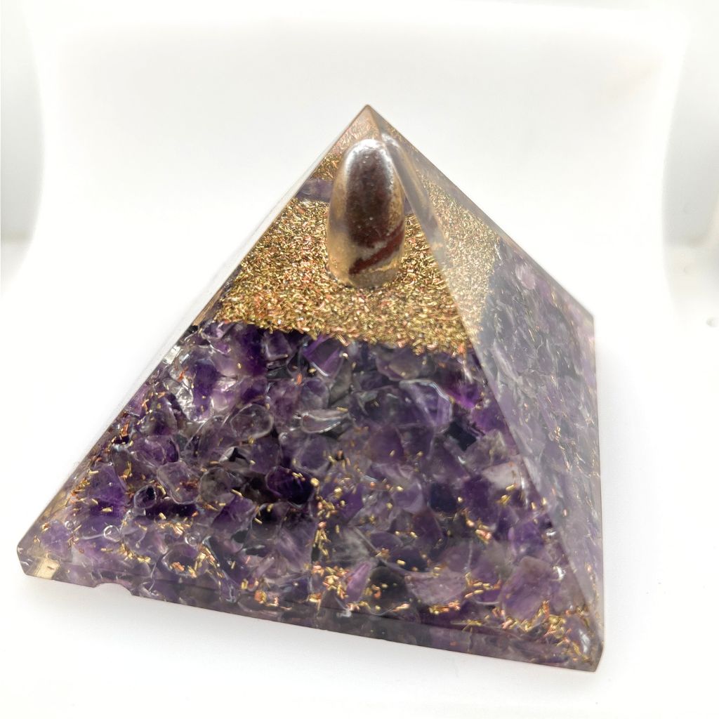 orgonite amethyst pyramid