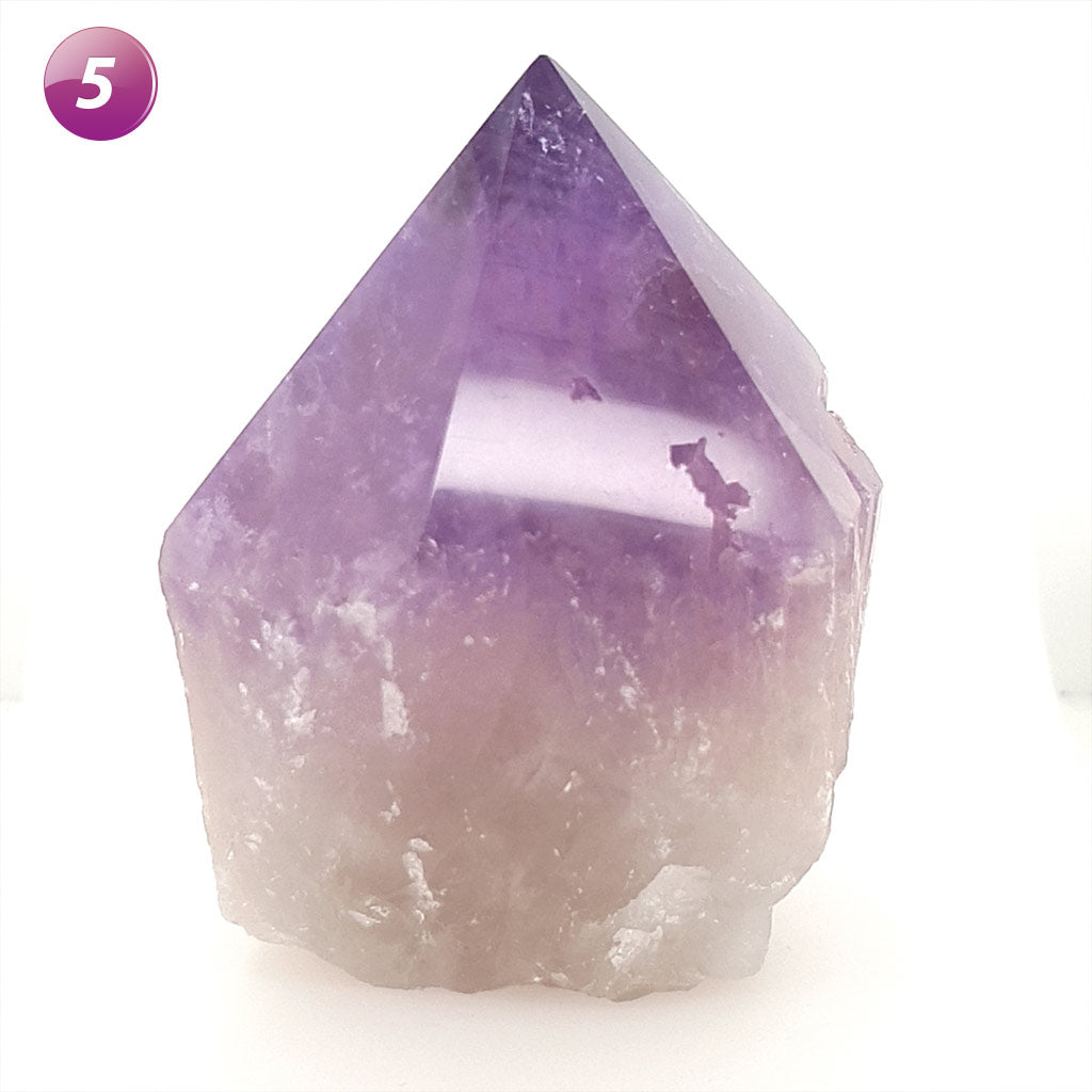 amethyst semi polished point