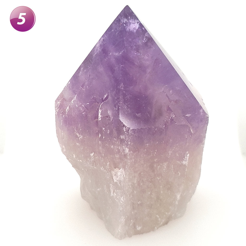 amethyst semi polished point