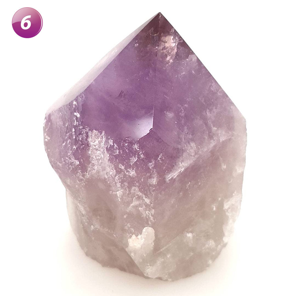 amethyst semi polished point