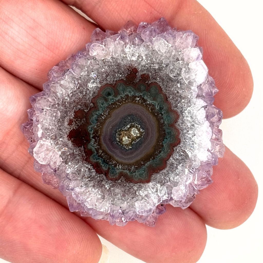Amethyst Stalactite Slice Floating Frame | Crystal Display Australia