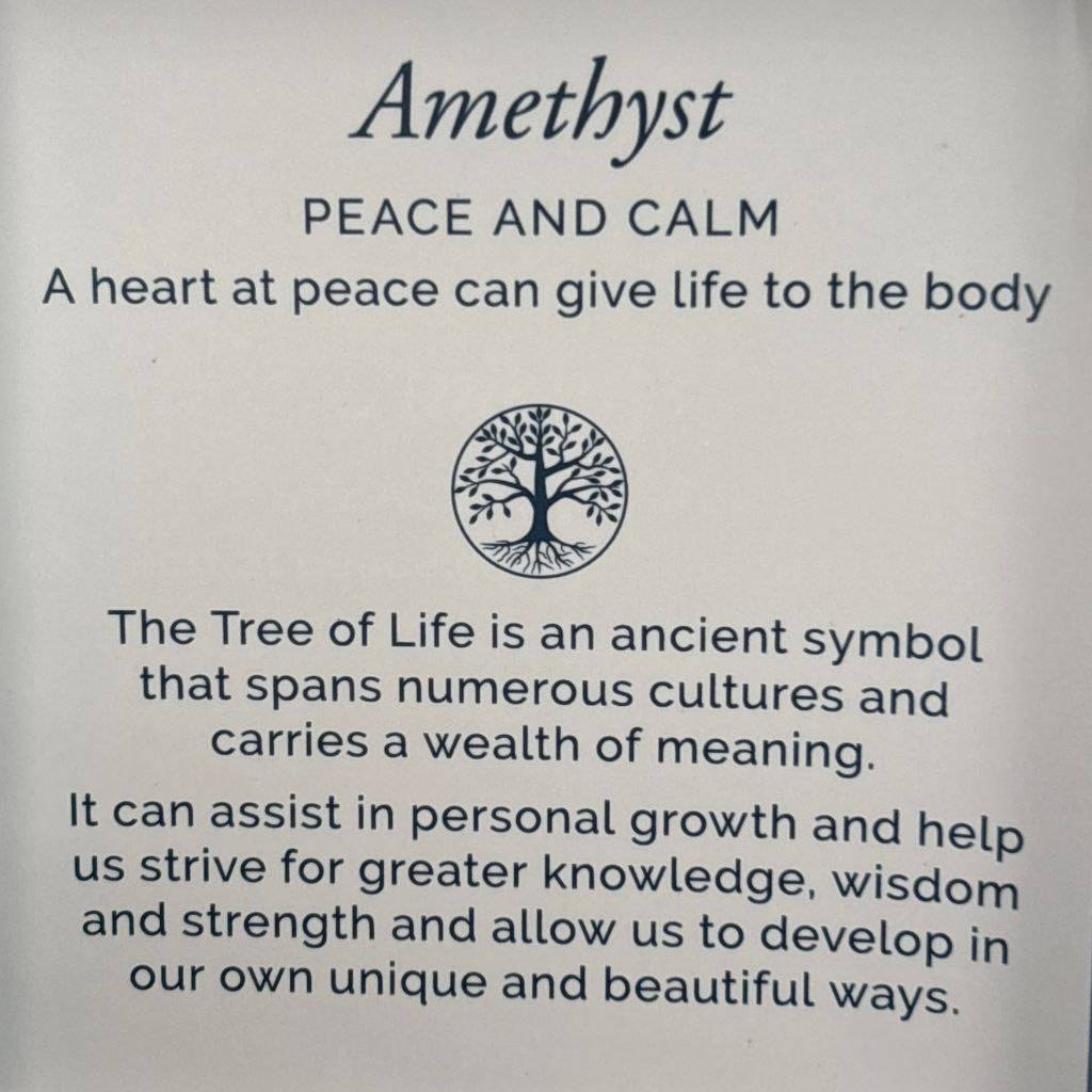 amethyst tree of life earrings