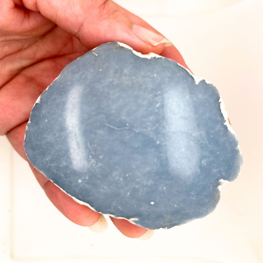 angelite one face polished