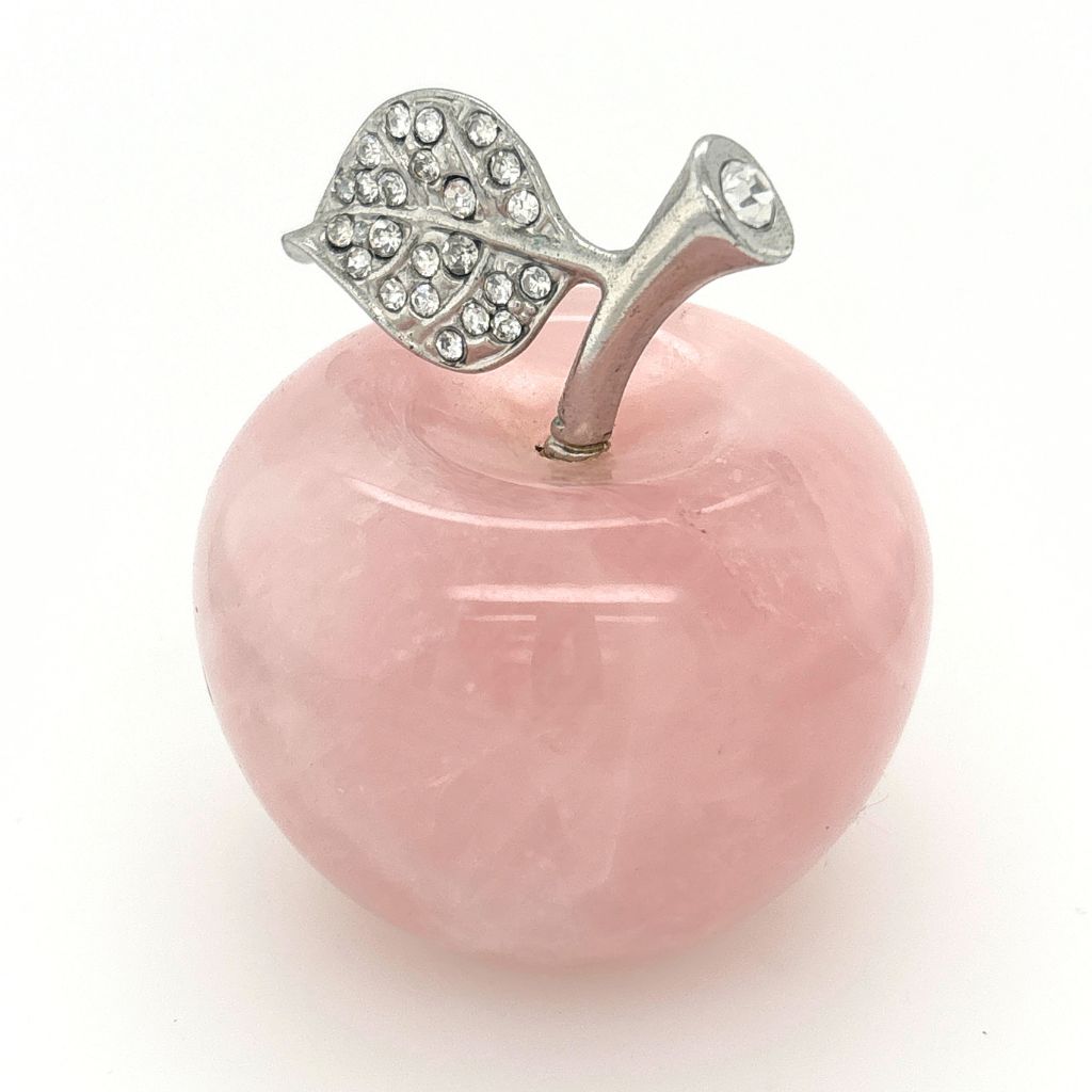 rose quartz crystal apple