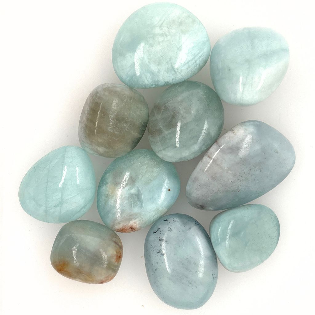 aquamarine tumble stones