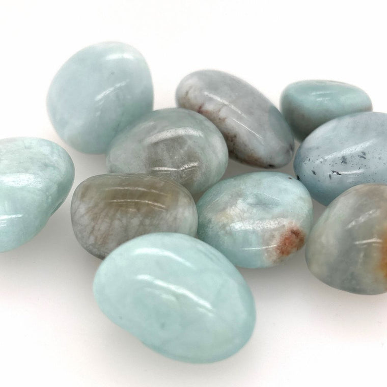 aquamarine tumble stones