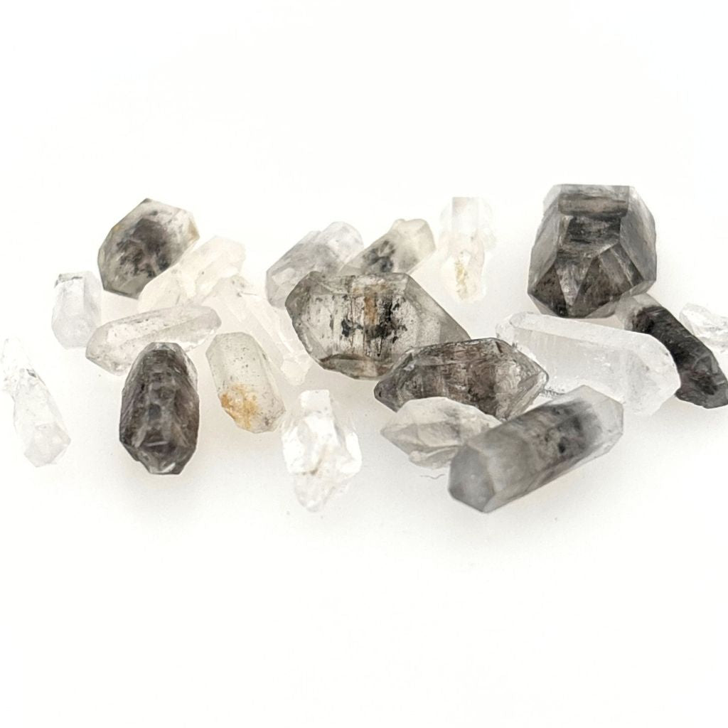 Small Herkimer Diamond Quartz Crystals with Natural Inclusions in 15g Bag