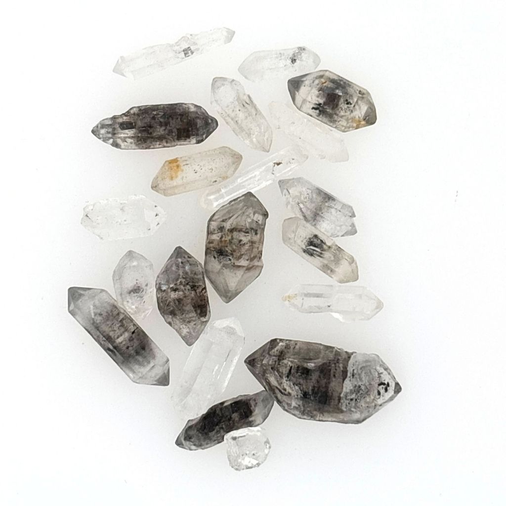 Small Herkimer Diamond Quartz Crystals with Natural Inclusions in 15g Bag