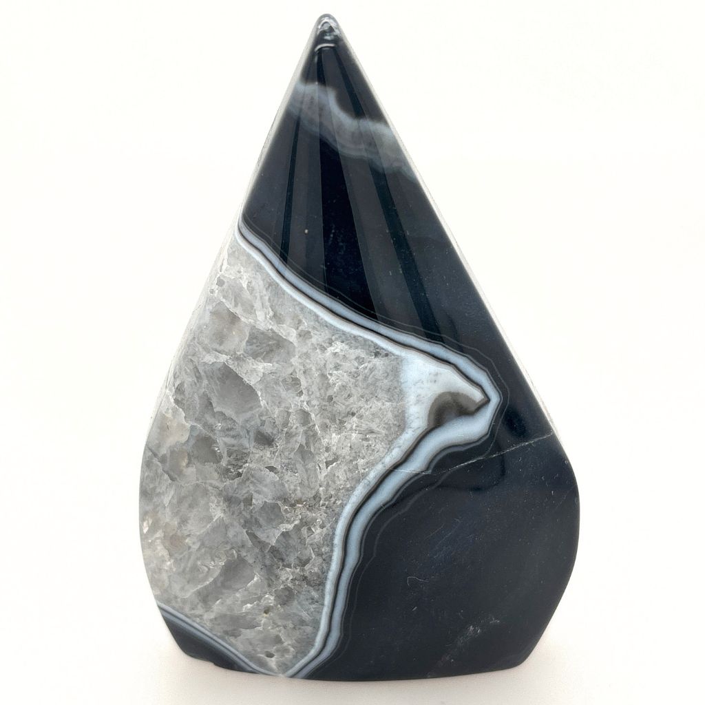 Black Agate Crystal Flame | Earth Inspired Gifts