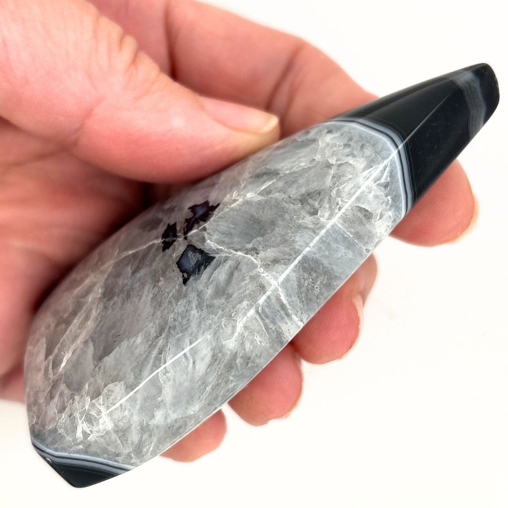 Black Agate Crystal Flame | Earth Inspired Gifts