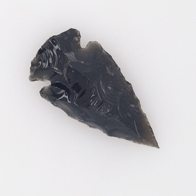 black obsidian arrowhead