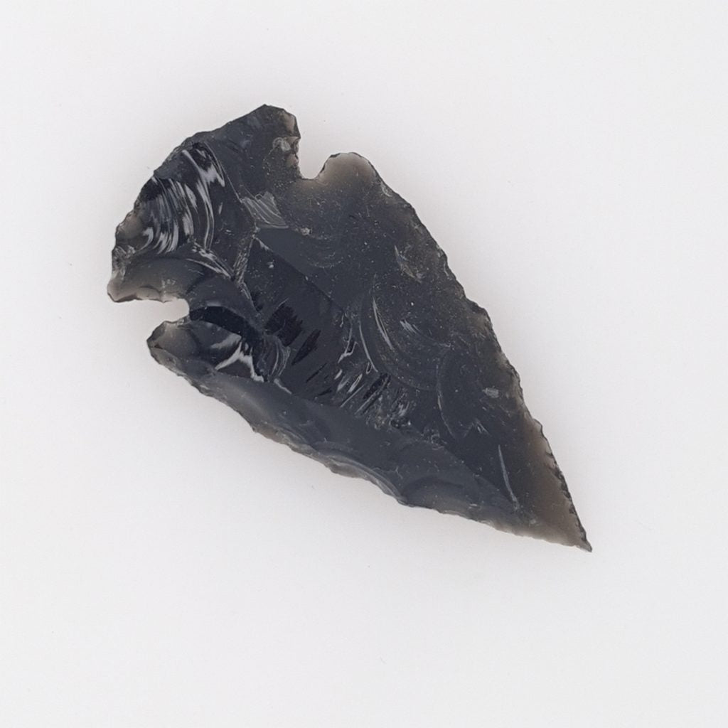 black obsidian arrowhead