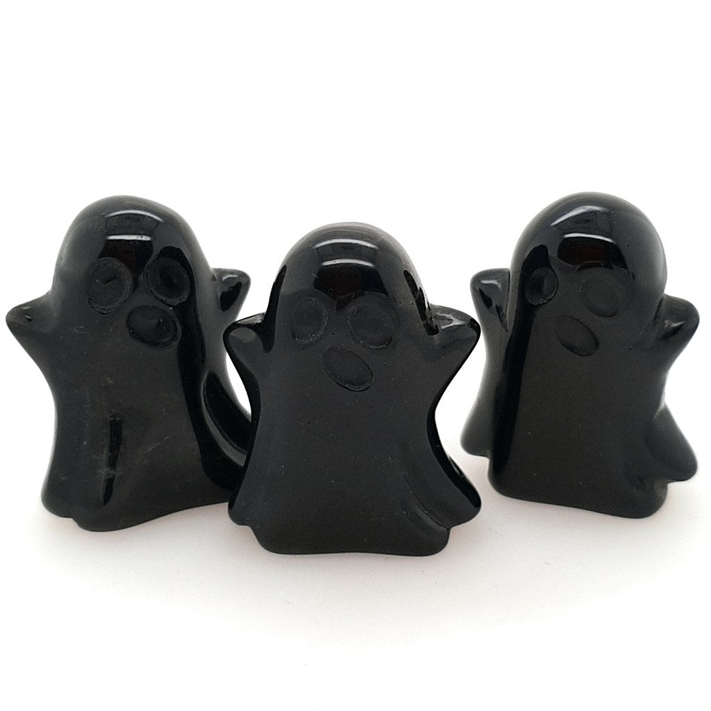 black obsidian ghost carving