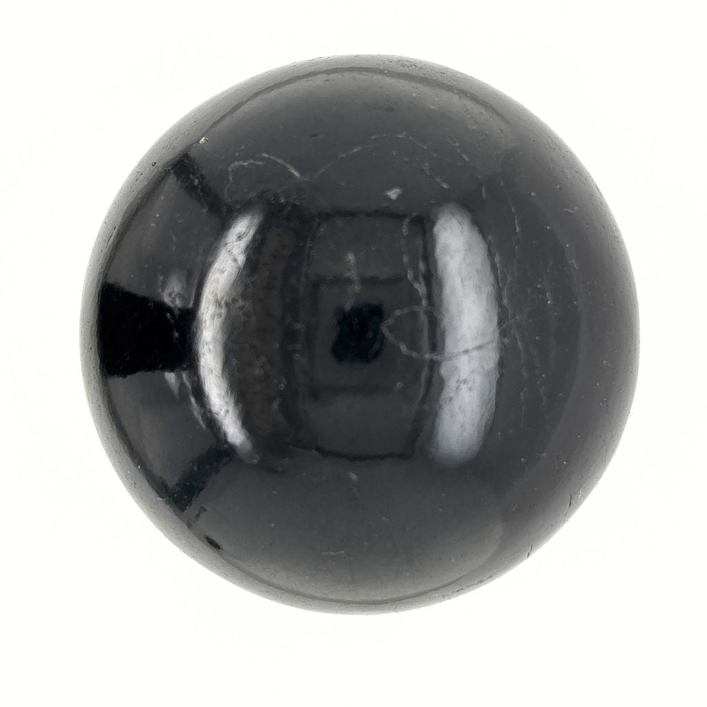 Black Tourmaline Crystal Sphere Perfectly Polished