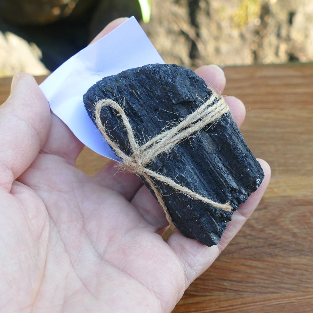 Natural Black Tourmaline Raw Crystal | Protection Stone