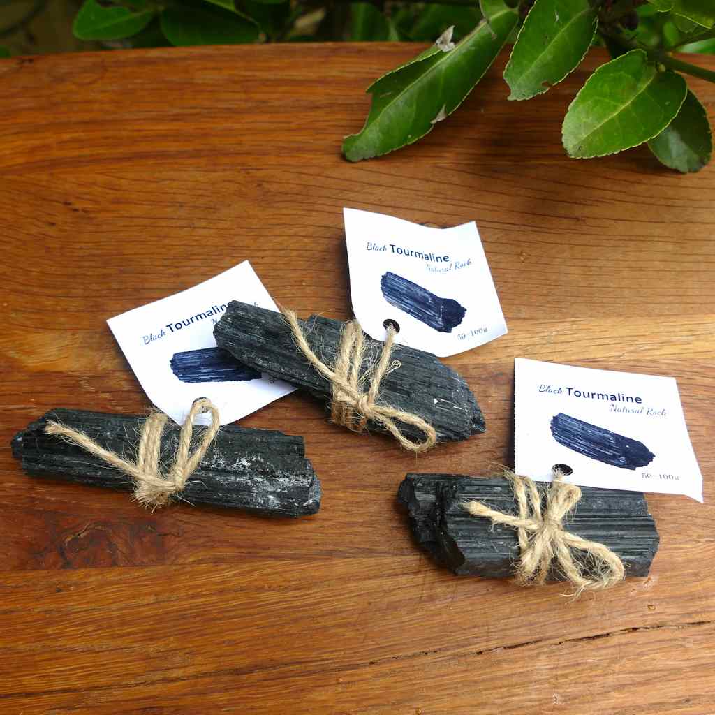 black tourmaline natural pieces