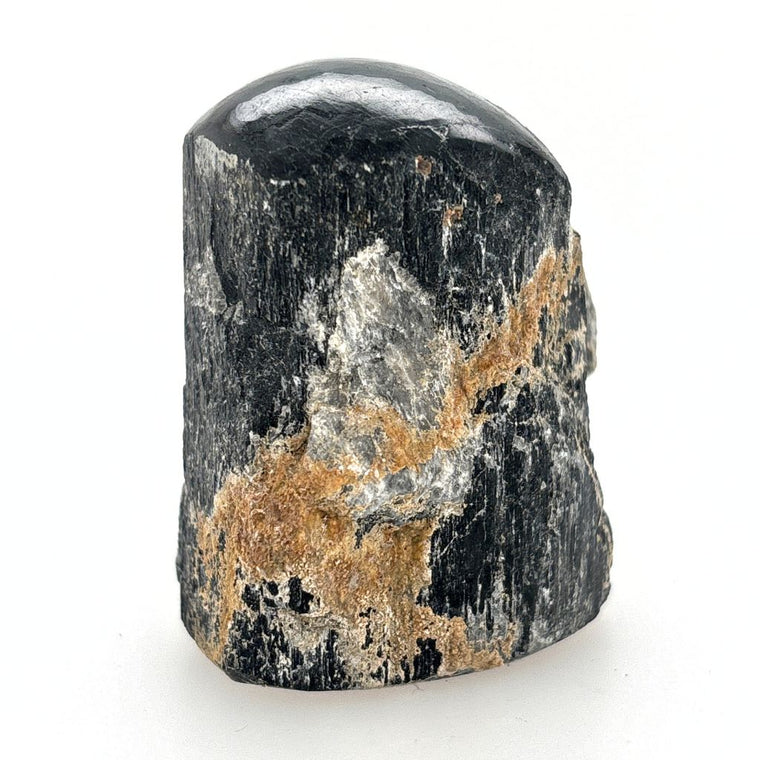 Black Tourmaline One Face Polished Crystal | Grounding & Protection