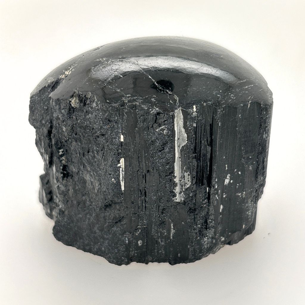 black tourmaline one face polished