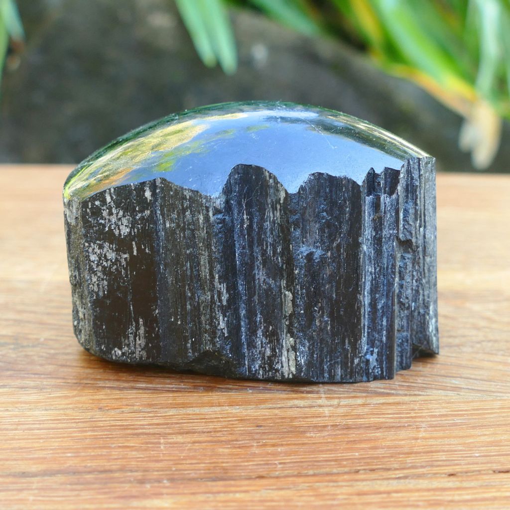Black Tourmaline One Face Polished Crystal | Grounding & Protection