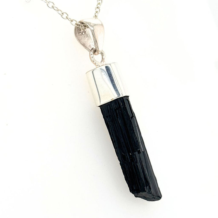Tourmaline Crystal Pendant Set in Sterling Silver