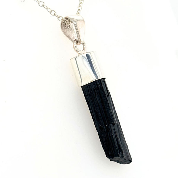 Tourmaline Pendant in Sterling Silver by Blue Turtles | Tourmaline Necklace