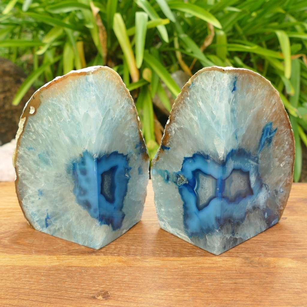 Blue Agate Bookends Australia | Crystal Bookends 3.75kg