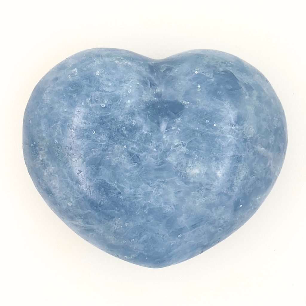 blue calcite heart