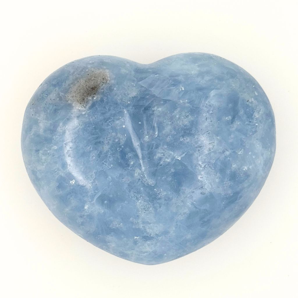 blue calcite heart