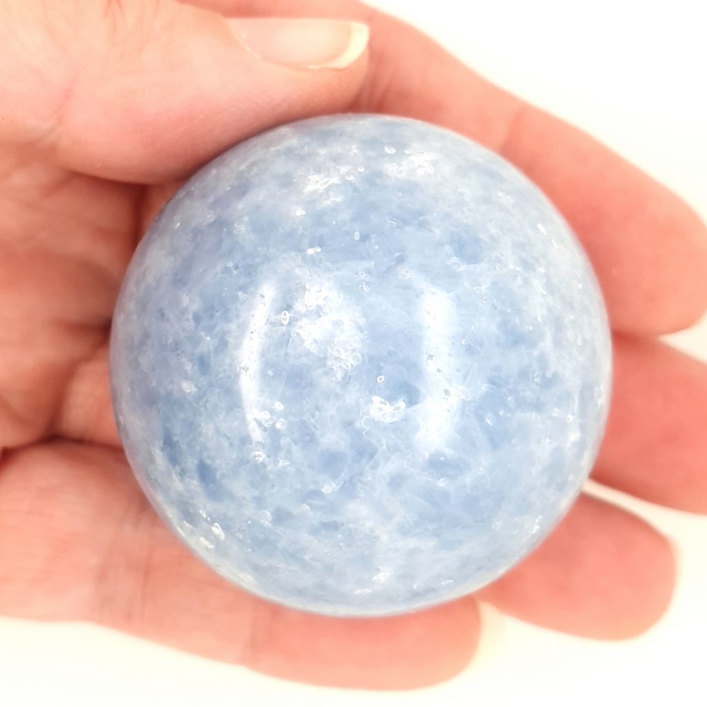 blue calcite sphere