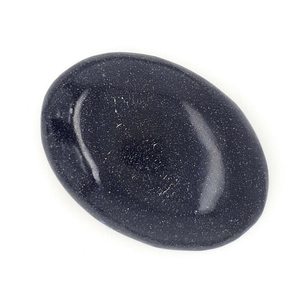 Blue Goldstone Palm Stones with Shimmering Sparkle - Touch the Stars