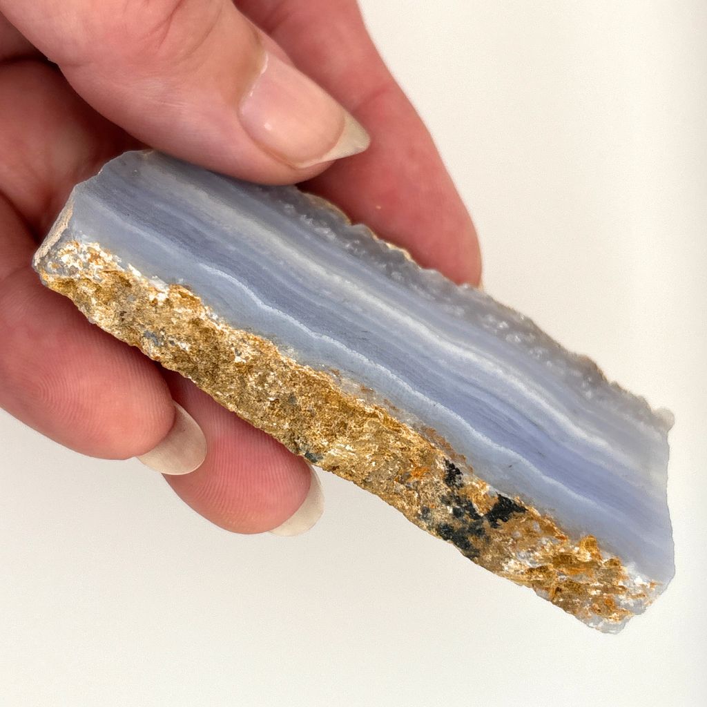 blue lace agate slice