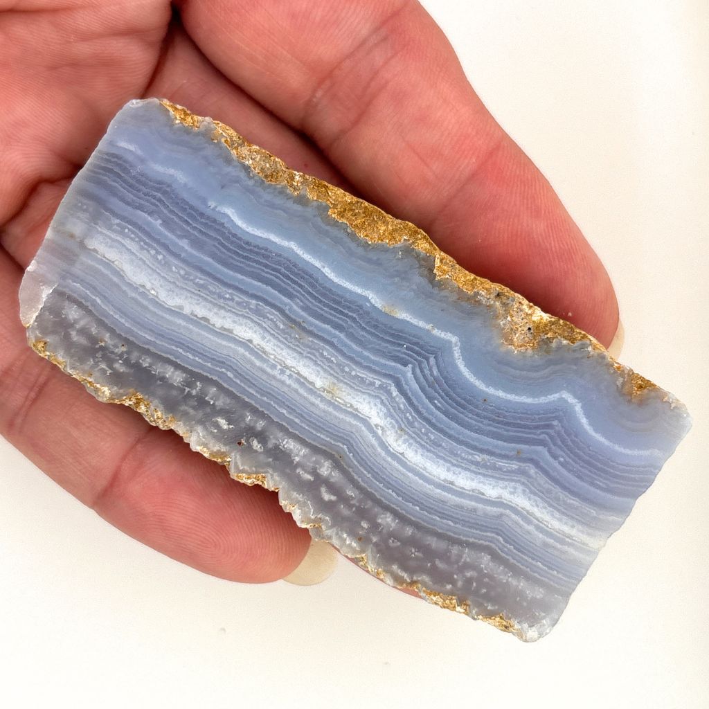 blue lace agate slice