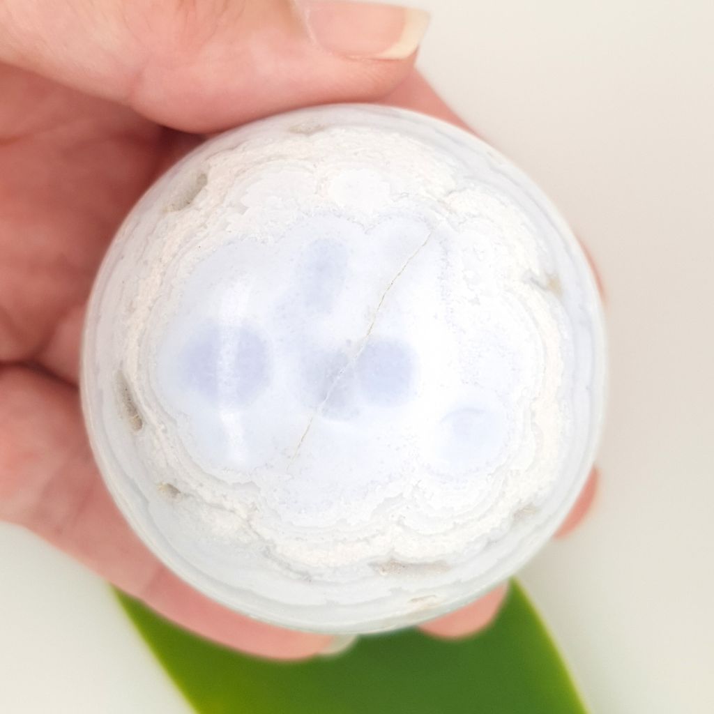 blue lace agate sphere