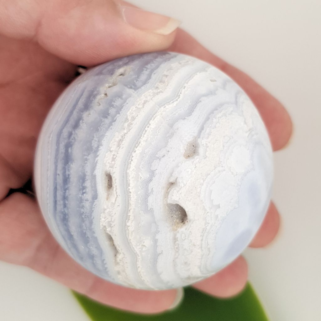 blue lace agate sphere