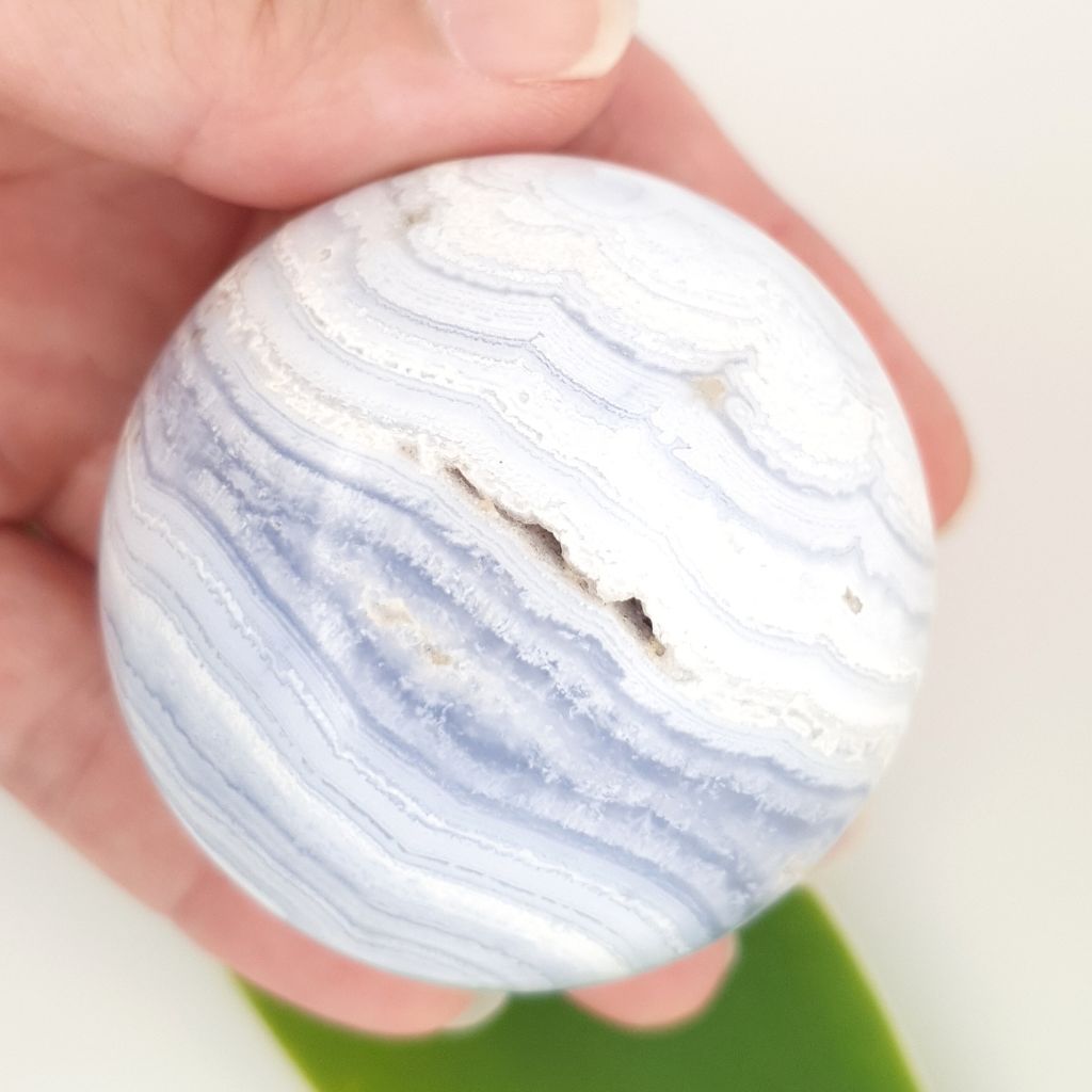 blue lace agate sphere