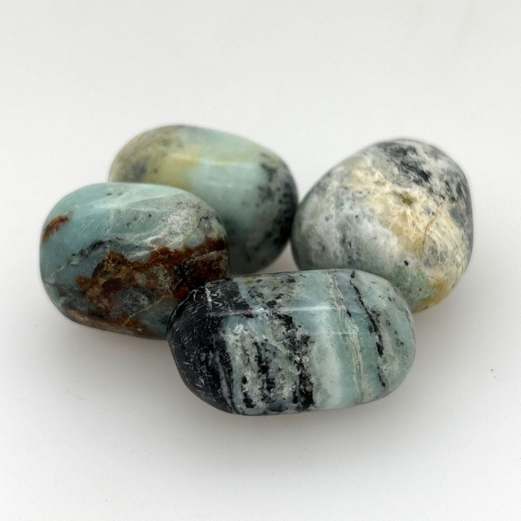 blue opal tumble stones