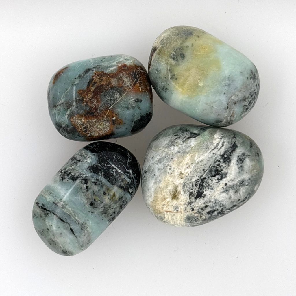 blue opal tumble stones