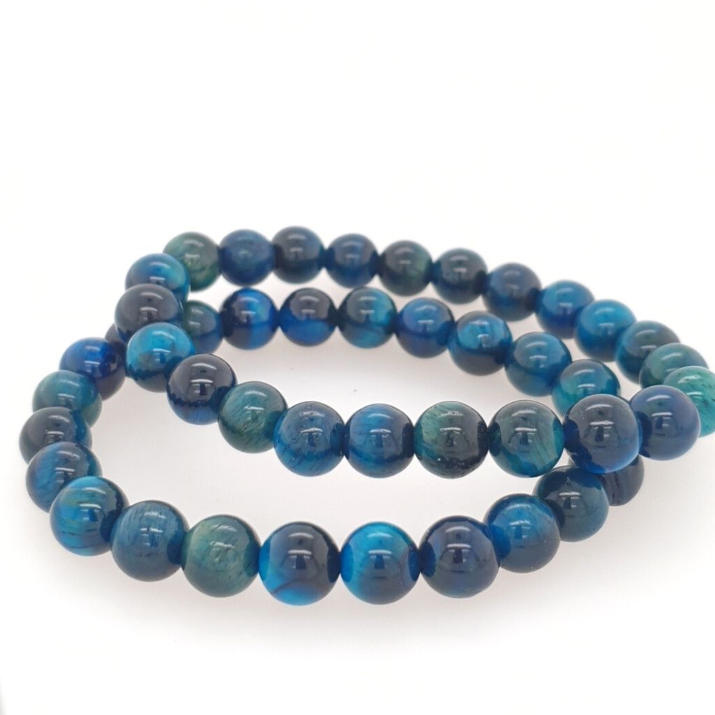 blue tiger eye bead bracelet
