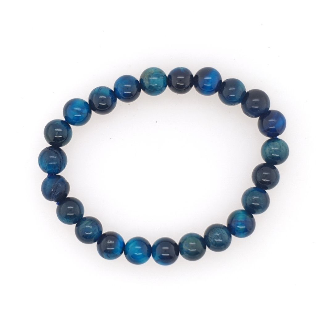 blue tiger eye bead bracelet