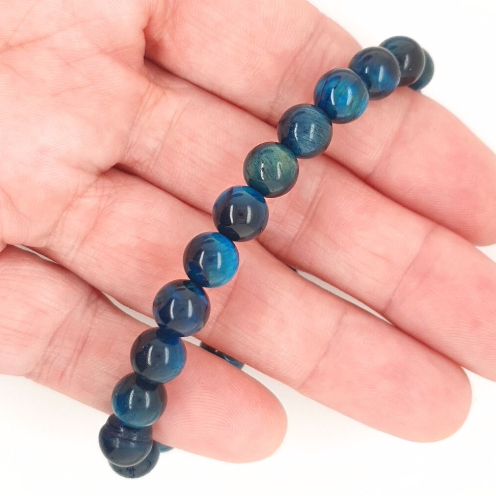 blue tiger eye bead bracelet