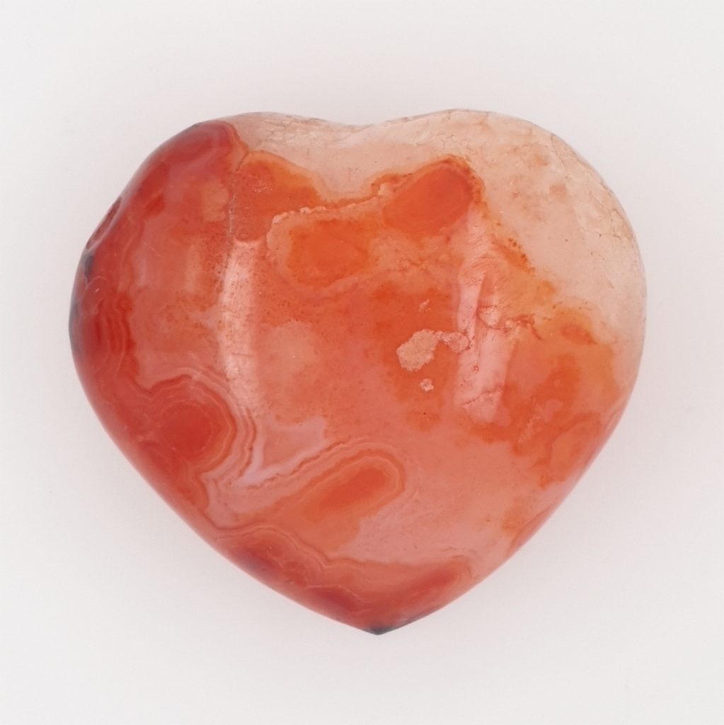carnelian crystal heart